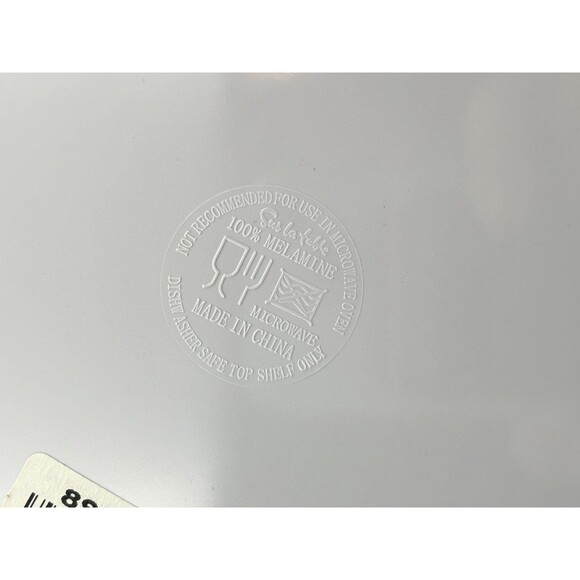 Sur La Table Blue/White Melamine Round Serving Tray 4th of July Quatrefoil motif - Picture 5 of 5